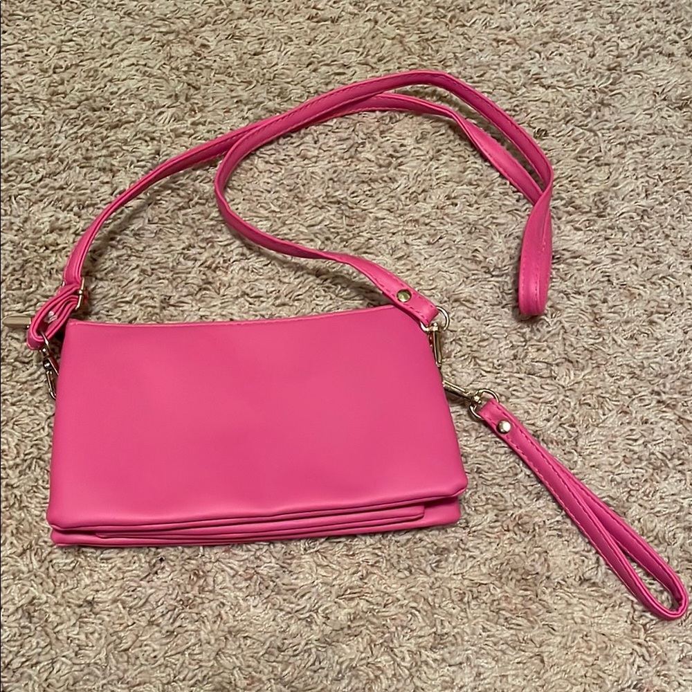 Chic Pink Shoulder Bag or Wristlet